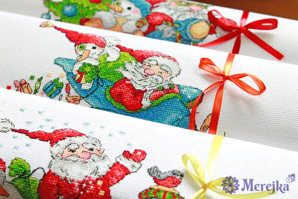 Broderikit Merejka K-113 - "Juleflyvning" 20x15 cm