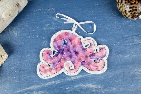 Broderikit MP Studia "Liten bläckfisk" 9x12cm