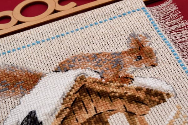 Broderikit Riolis "Stugträdgård. Vinter" 20x30 cm