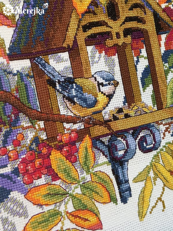Broderikit Merejka K-151 - "Farverig røn" 27x37 cm