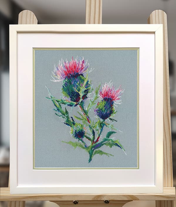 Broderikit Oven "Tidsel" 20x27 cm