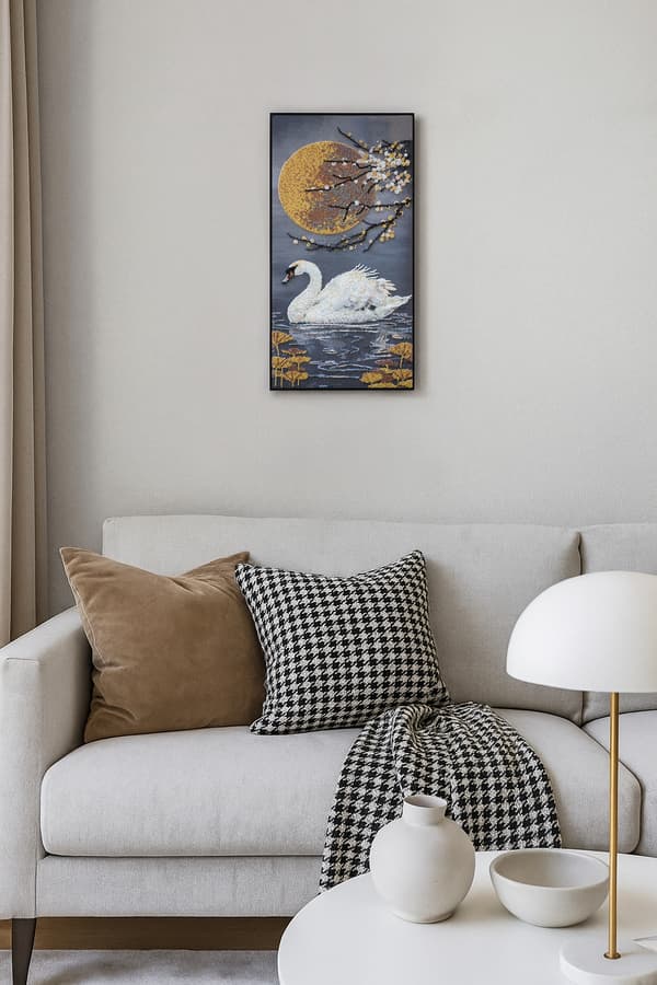 Perlebroderi Abris Art "Når sjælen blomstrer" 20x40cm
