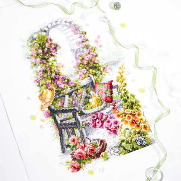 Broderisett Magic Needle "Retreat-hage" 20x26 cm