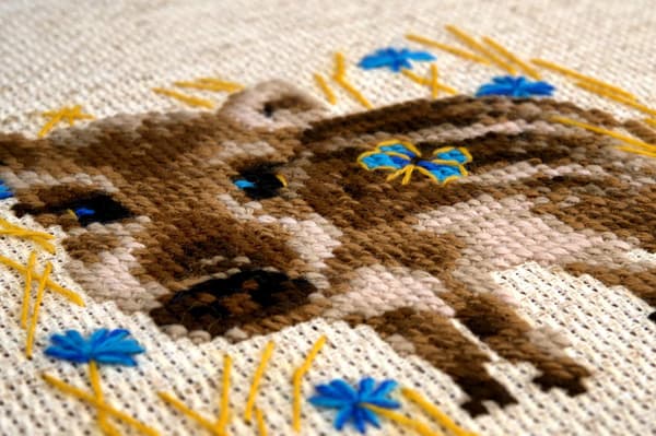 Broderikit Riolis "Liten vildsvin" 13x13 cm