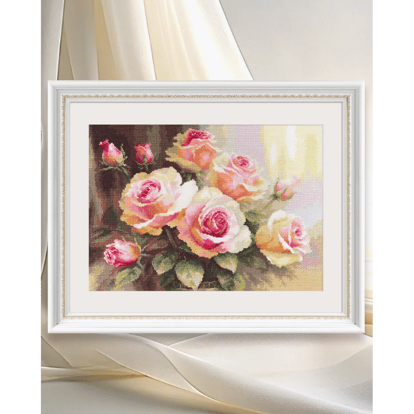 Broderikit Alisa "Roser i solen" 40x30 cm