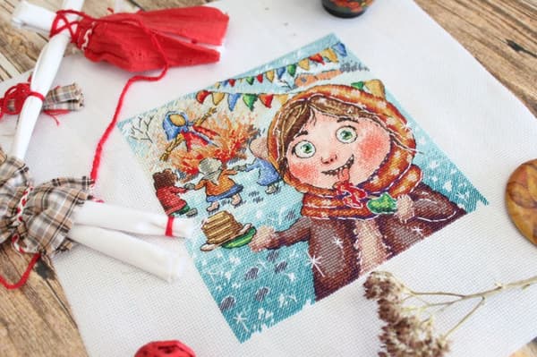 Broderikit MP Studia "Vinterkulde" 17x17 cm