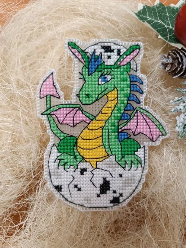 Broderikit plastic canvas Oven "Drake. Magnet" 7.5x9.7 cm
