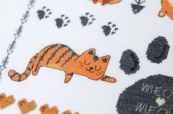 Broderikit Abris Art "Mjav-mjav" 35x35cm