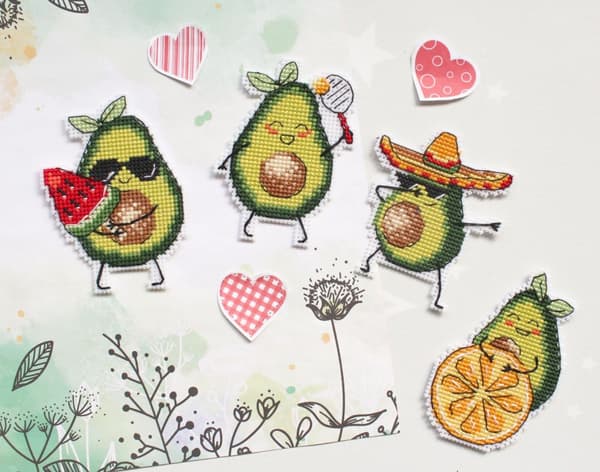 Broderikit Plastik Canvas MP Studia "Avocado" 7x9 cm