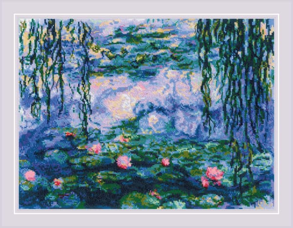 Broderikit Riolis "Näckrosor efter Monet" 40x30 cm