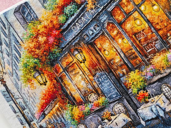 Broderikit AVA "Efterårskaffe" 29x29 cm