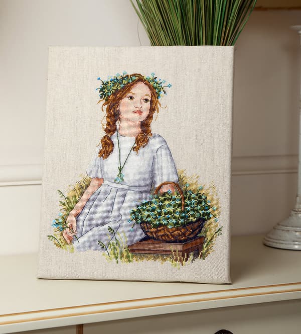 Broderikit Merejka K-143A - "Forglemmigej" 23x27 cm