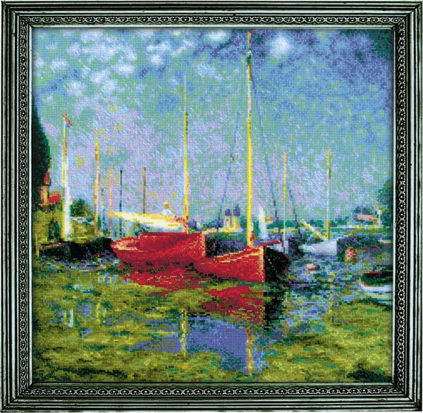 Broderikit Riolis "Argenteuil efter Monet" 40x40 cm