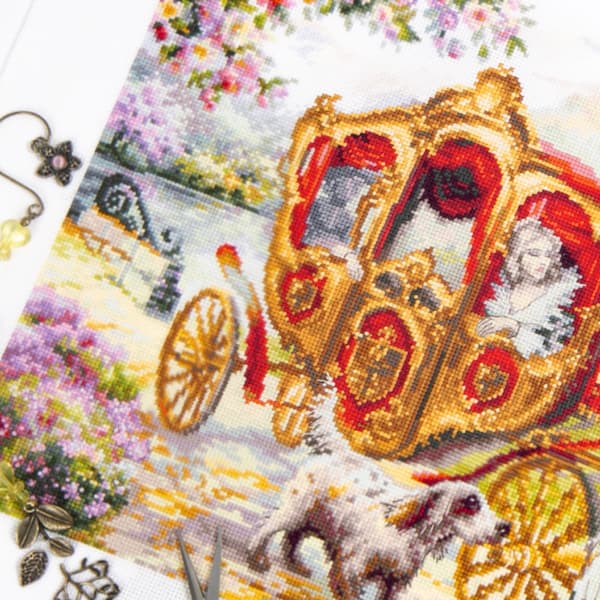 Broderikit Magic Needle "Hemlig rendezvous" 47x27 cm