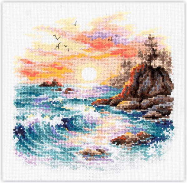 Broderikit Magic Needle "Fyra element" 18x18 cm