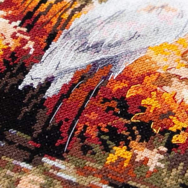 Broderikit Magic Needle "Hvid hejre" 26x26 cm