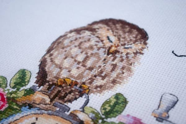 Broderikit Merejka K-83 - "Tid til kaffe" 26x21 cm