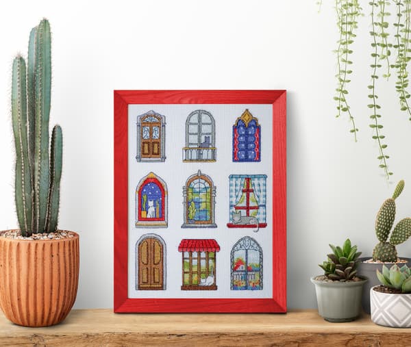 Broderikit Abris Art "9 varme eventyr" 18x24cm