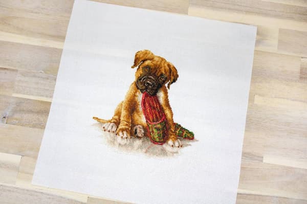 Broderikit Luca-S B2338 - "Boxeren" 18x17,5 cm