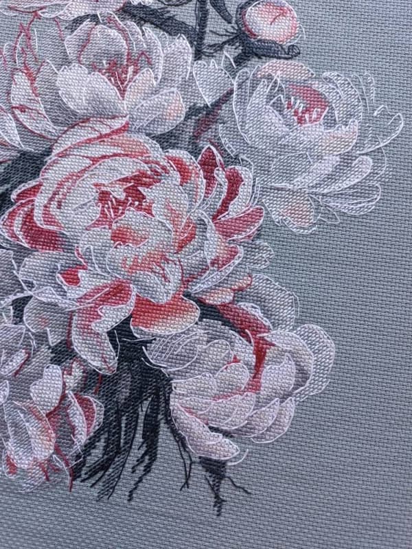 Broderikit Oven "Spetsbujor" 24x30 cm