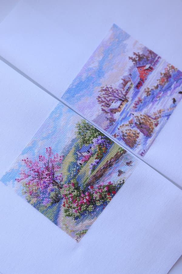 Broderikit Merejka K-268A - "Forår" 11.5x11.5 cm