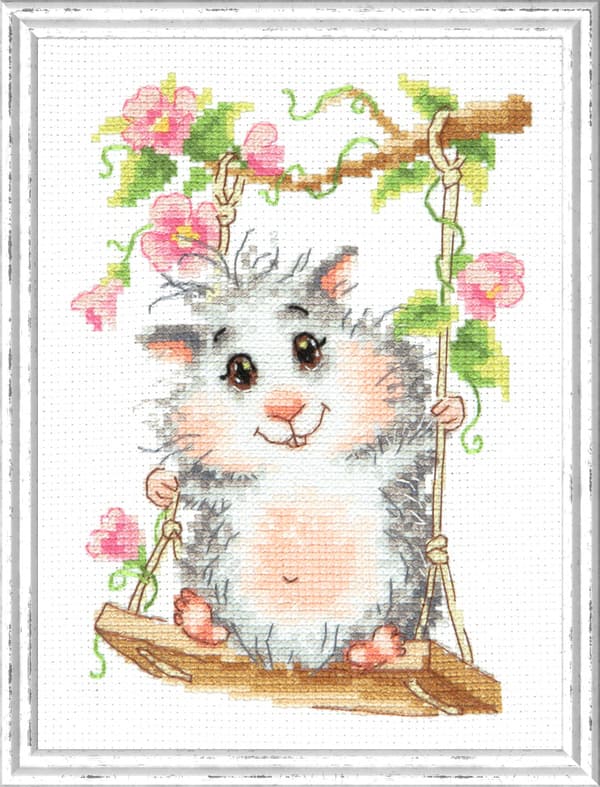 Broderisett Magic Needle "På husken" 12x17 cm
