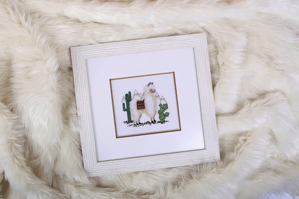 Broderikit Klart "Lama" 13,5x15,5cm