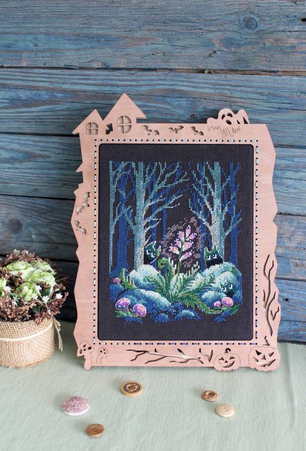 Broderisett MP Studia "Ormbunken blomstret" 16x20 cm