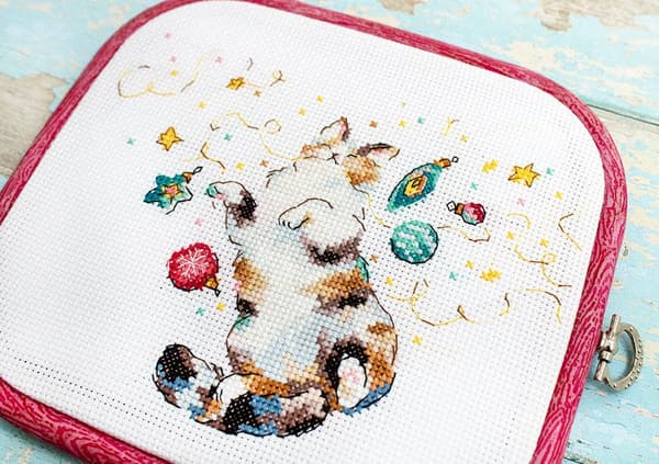 Broderikit LetiStitch L8812 - "Katteharmoni" 27x27 cm