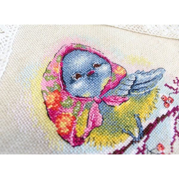 Broderisett MP Studia "Elegant kjøttmeis" 15x16 cm
