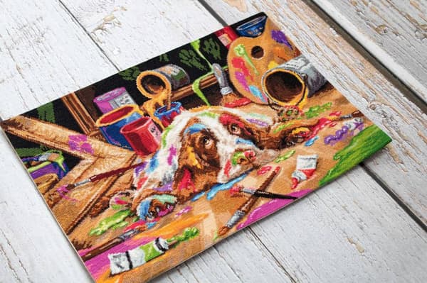 Broderikit Luca-S B2415 - "Valp Picasso" 40x29 cm