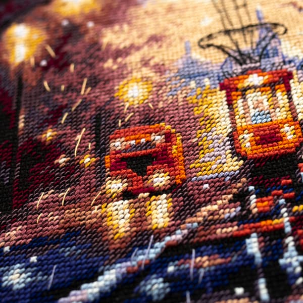 Broderikit Magic Needle "Nattsporvogn" 27x20 cm