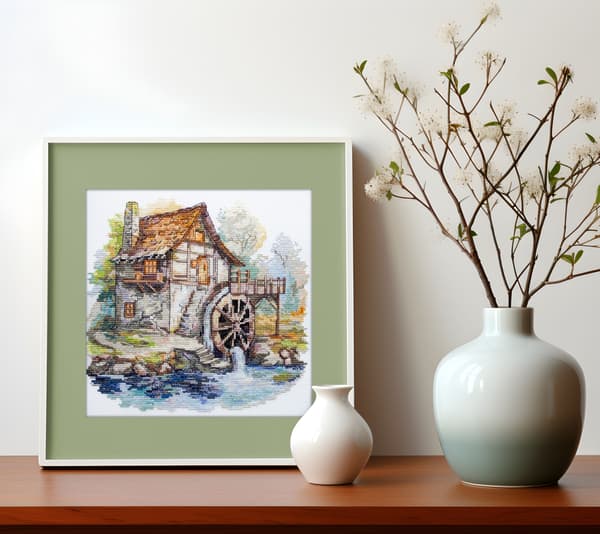 Broderikit Abris Art "Vandets symfoni" 22x22cm