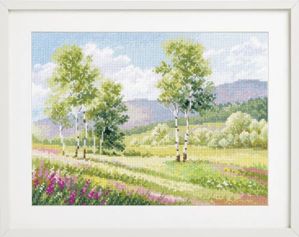 Broderikit Alisa "Hemtrakter. Björkskogar" 23x17 cm