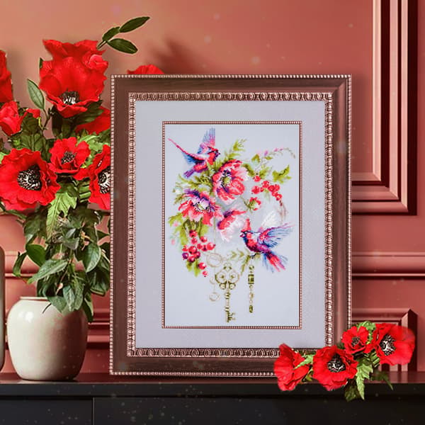 Broderikit Magic Needle "Nycklar till lycka" 19x29 cm