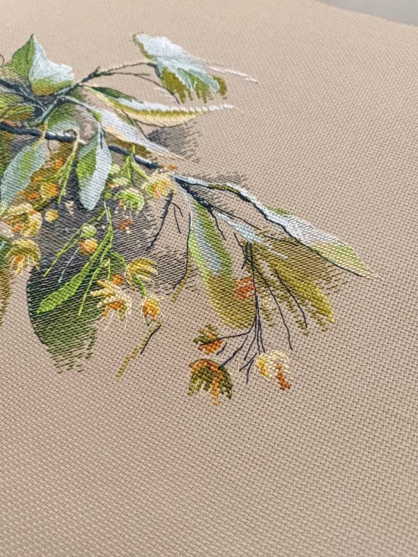 Broderisett Oven "Lindduft" 33x27 cm