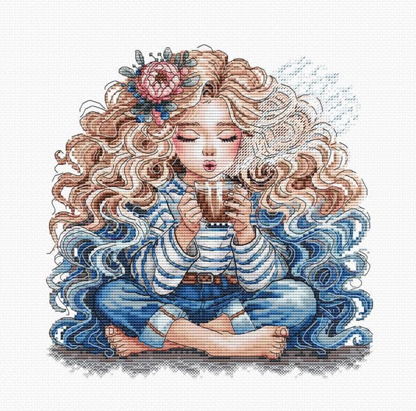 Broderikit AVA "Eftermiddagens läckerheter" 18.57x19.05 cm