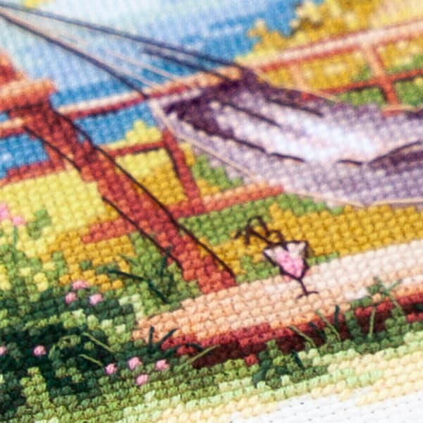 Broderikit Magic Needle "Ta tid att koppla av" 18x18 cm