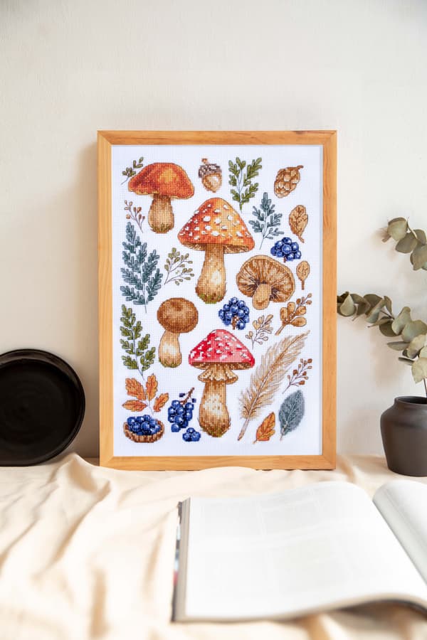 Broderisett Abris Art "Skogsamling" 19x29cm