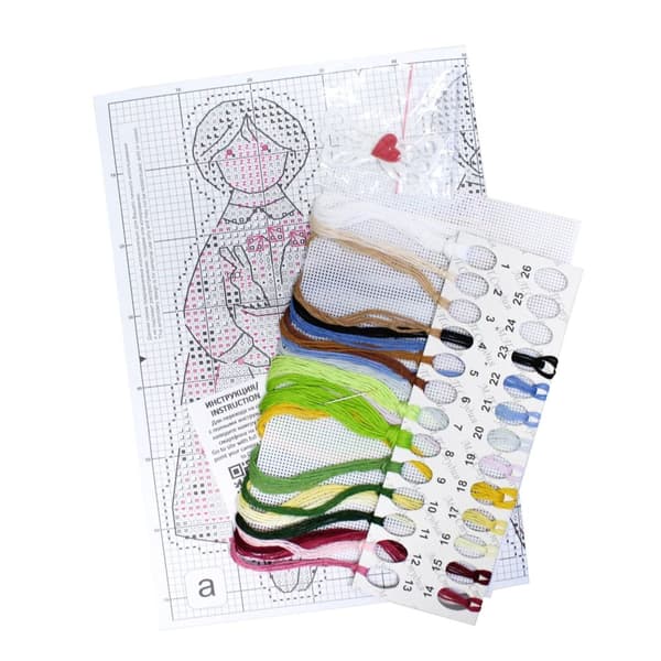 Broderikit plastic canvas MP Studia "Vårängel" 6x13 cm