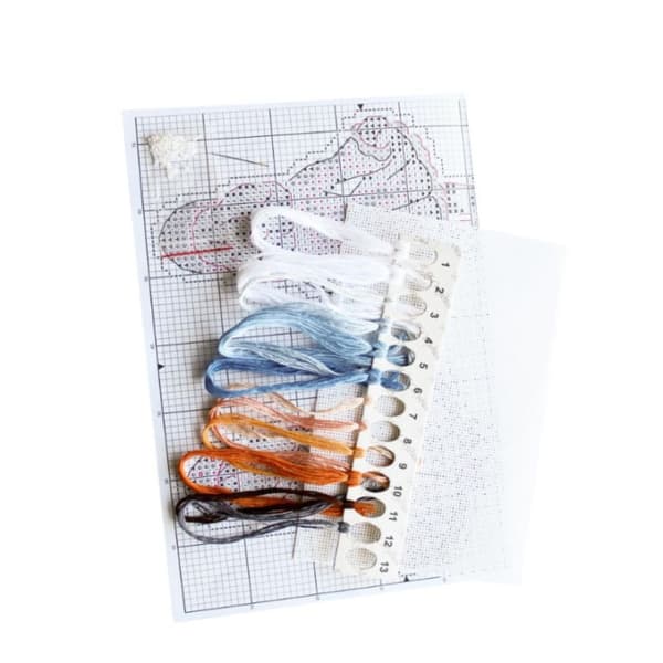 Broderikit plastic canvas MP Studia "Jul. Snöflingeflicka" 6x12 cm
