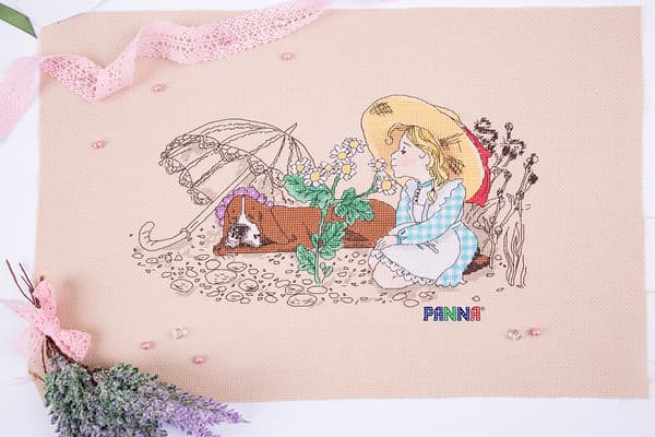 Broderikit Panna "Præstekrave" 19x34cm