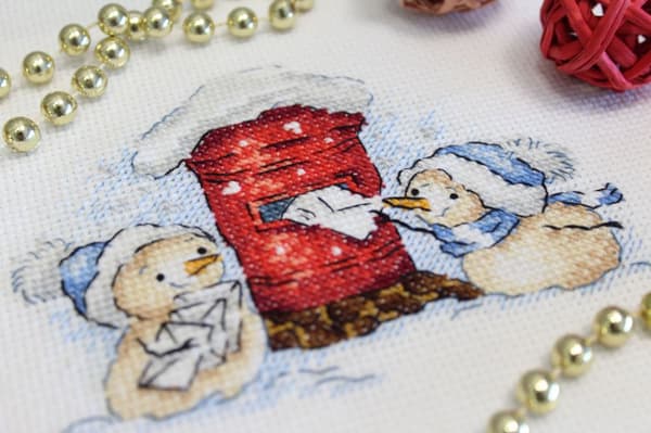Broderikit MP Studia "Brev til julemanden" 10x13 cm