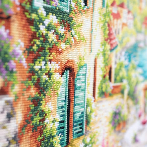 Broderisett Magic Needle "Lombardisk sommer" 40x30 cm