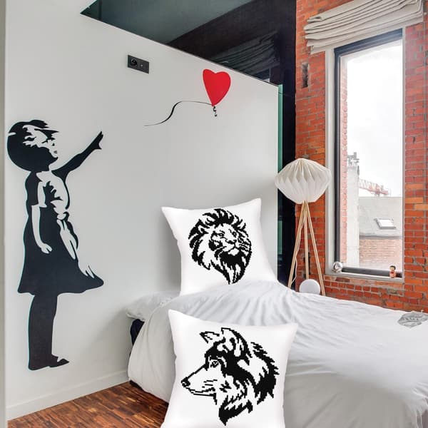 Broderisett Pute Collection D`Art 5436 - "Hundehode" 40x40 cm