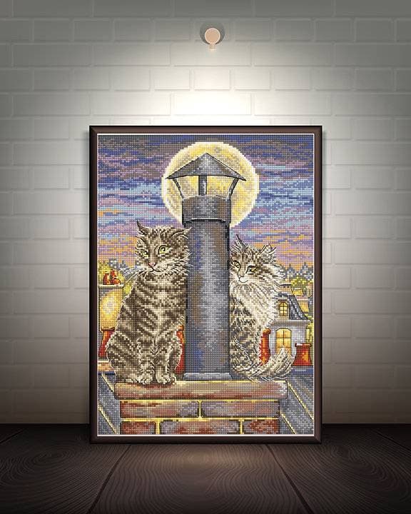 Broderikit LetiStitch L8066 - "Romantik" 18x26 cm