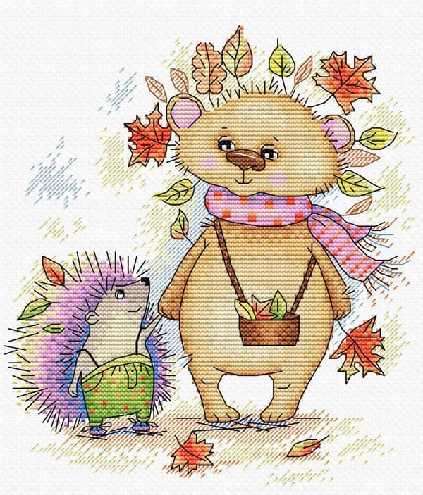 Broderikit MP Studia "Hösttaggar" 18x21 cm