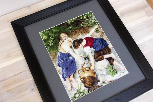 Broderisett Luca-S B564 - "Ved fontenen" 34x44 cm