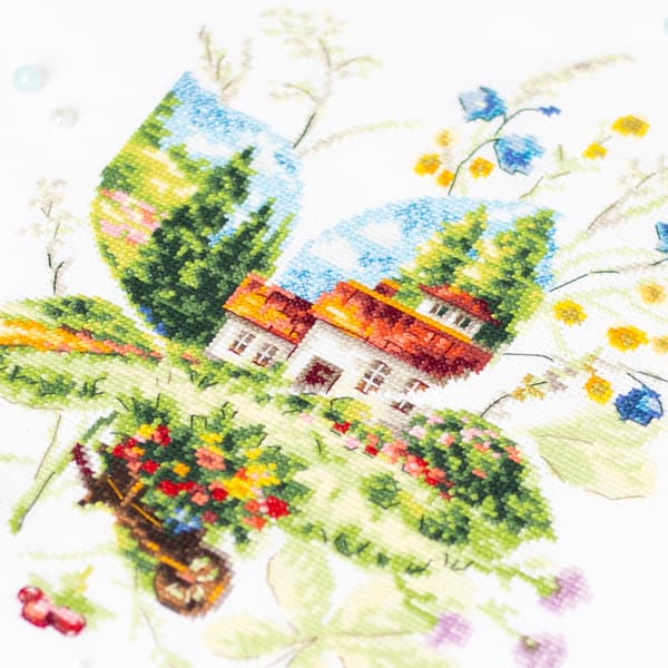 Broderikit Magic Needle "Sommardag" 21x26 cm