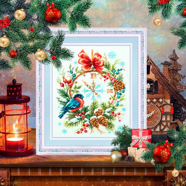 Broderikit Magic Needle "Juletid" 17x22 cm